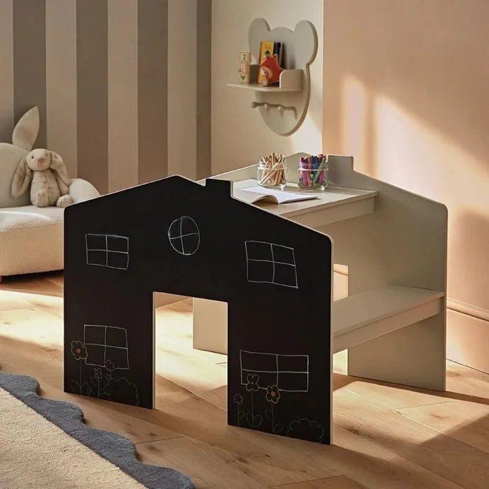 CuddleCo Play House Desk for 2 - Pebble - ebebek