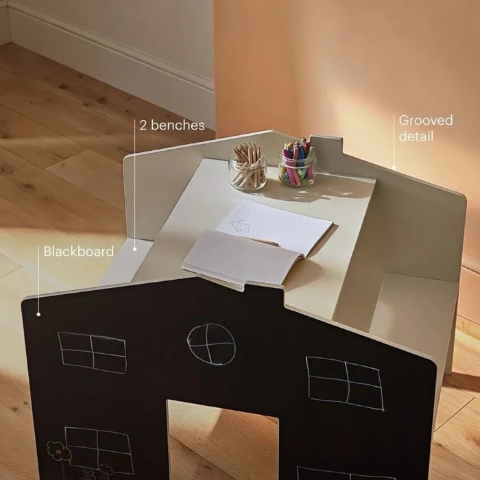 CuddleCo Play House Desk for 2 - Pebble - ebebek