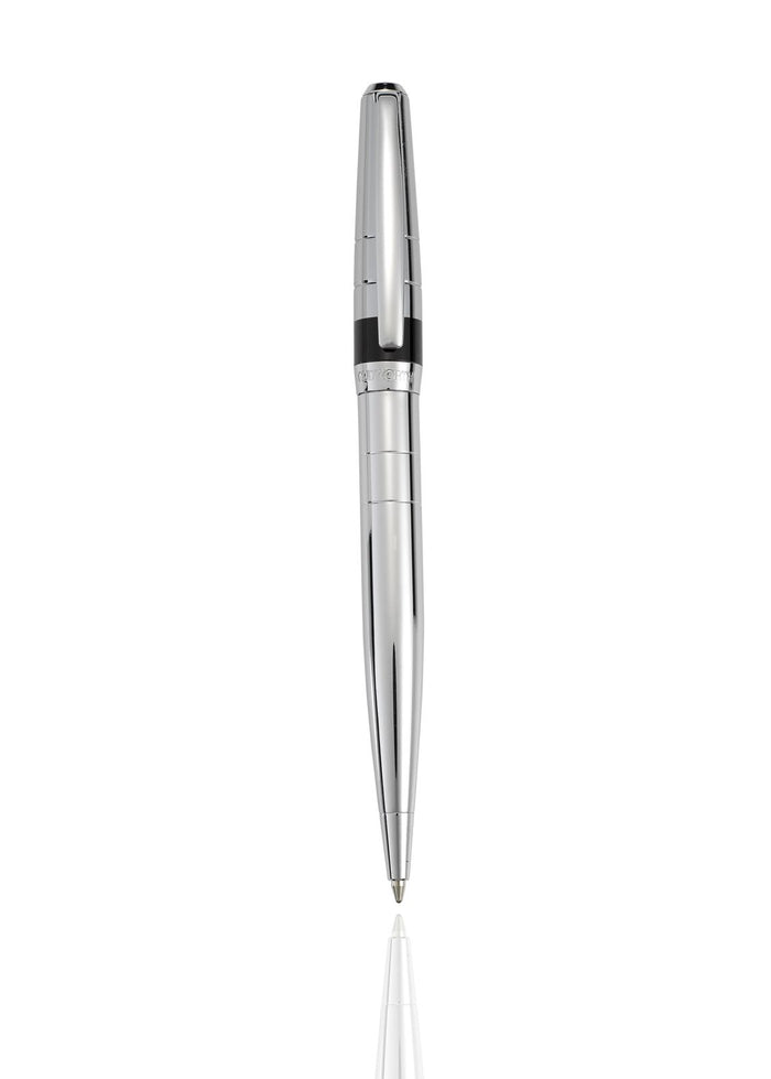 Cudworth Ballpoint Pen, Chrome Contrast: Chrome Plated & Black