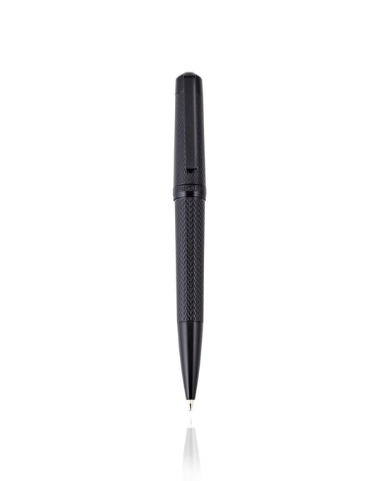 Cudworth Ballpoint Pen, Mesh Noir: Black Plated Mesh