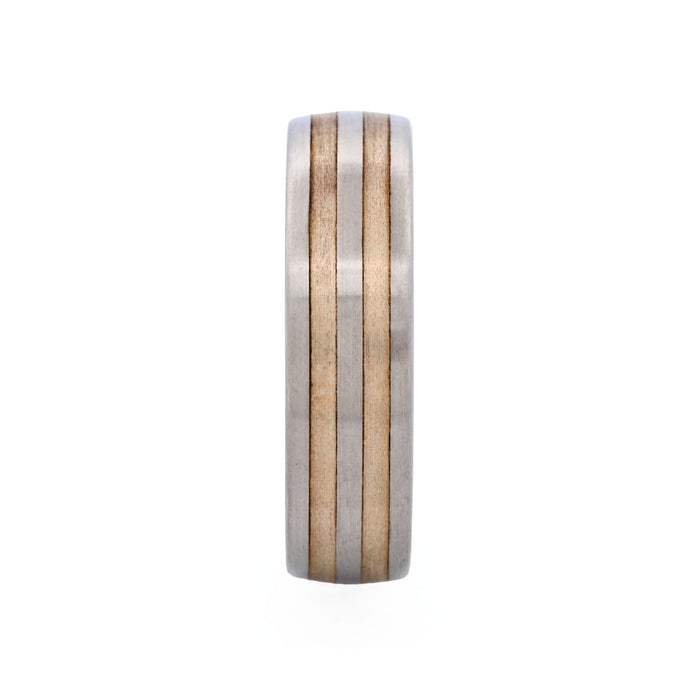 Cudworth Two-tone double strip Stainless Steel Ring