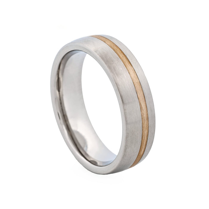 Cudworth Two-tone single strip Stainless Steel Ring