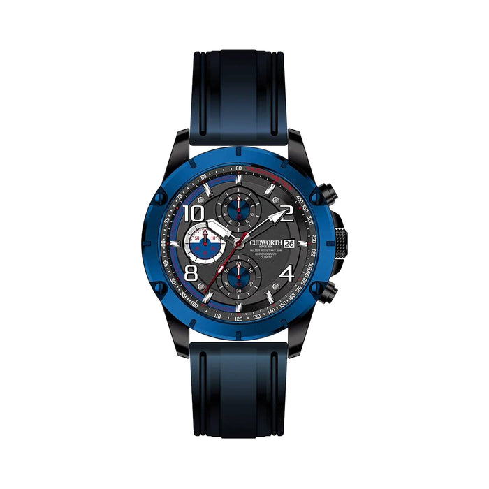 Cudworth Velocity Chronograph, Blue Black & Silicone