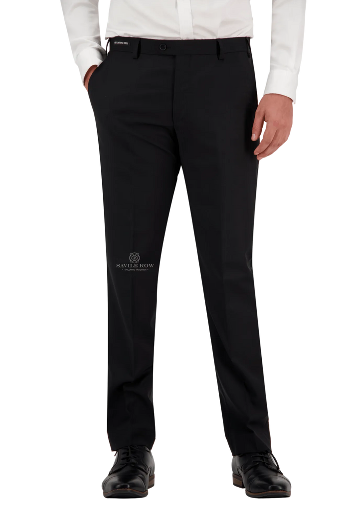 D9 - Black Noah Comfort - fit Trouser - Harrys for Menswear