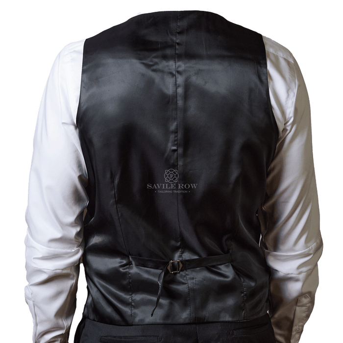 D9 - Black Saul Waist Coat - Harrys for Menswear
