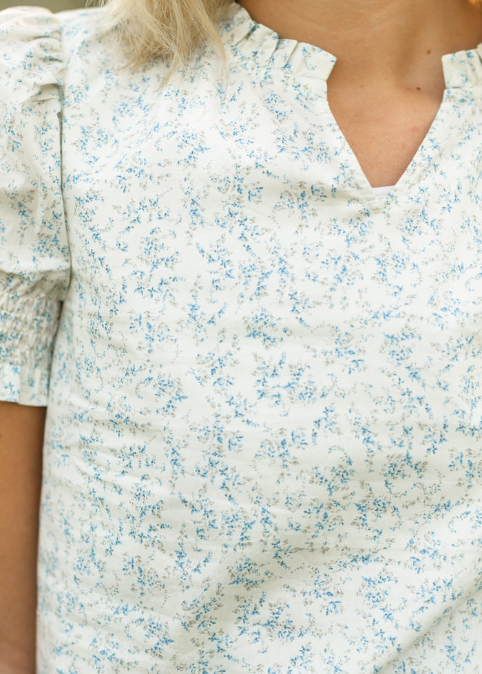 Dempsey Floral Puff Sleeve Top IC Tops