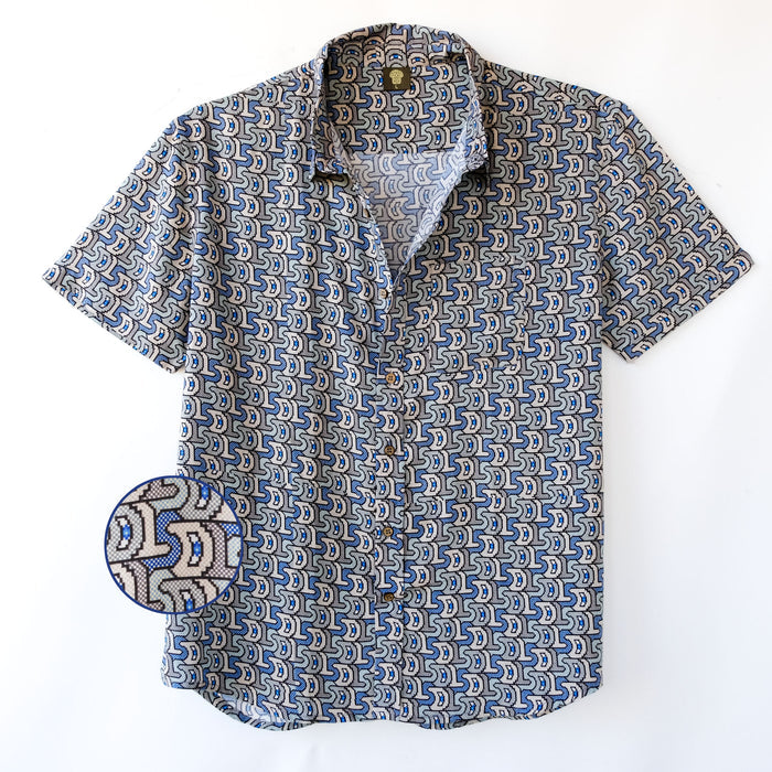 DIGITAL LSD Half Sleeve Button Up Shirt - symbolika