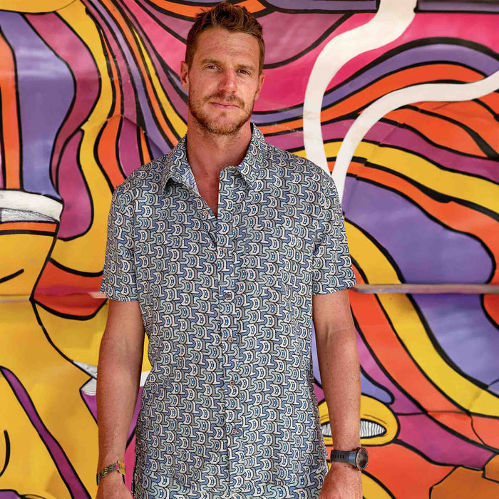DIGITAL LSD Half Sleeve Button Up Shirt - symbolika