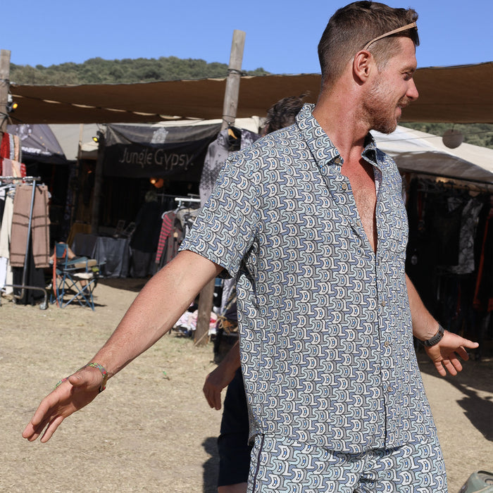 DIGITAL LSD Half Sleeve Button Up Shirt - symbolika