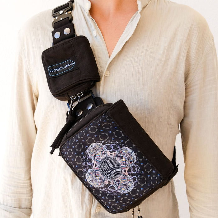DMT HD Mandala Belt Bag — DMT Visionary Art Belt Bag - Front View by Symbolika