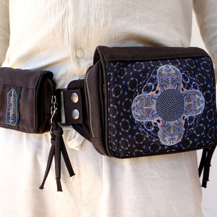 DMT HD Mandala Belt Bag — DMT Visionary Art Belt Bag - Detail Close-Up by Symbolika