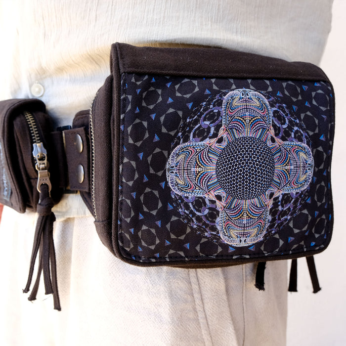 DMT HD Mandala Belt Bag — DMT Visionary Art Belt Bag - Back View by Symbolika