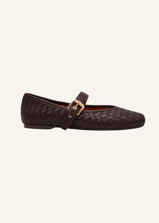 Dolce Vita® Mulaney Brown Woven Mary Jane Flats Shoes