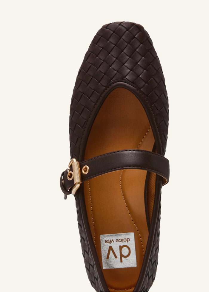 Dolce Vita® Mulaney Brown Woven Mary Jane Flats Shoes