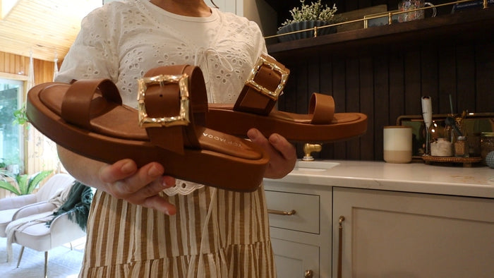 Double Strap Platform Sandals Shoes