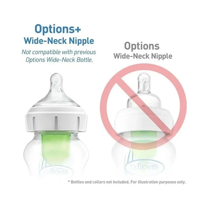 Dr. Brown's Options+ Baby Bottle Teats Level 3 Wide Neck 6+ months Pack of 2 - ebebek