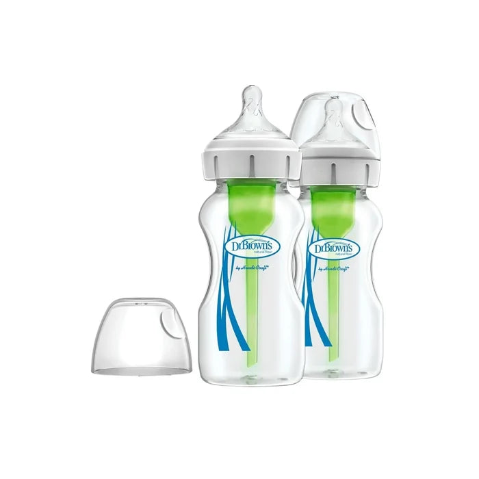 Dr. Brown's Options+ Wide Neck Anti - Colic Glass Bottle 270ml Pack of 2 - ebebek - Black Friday