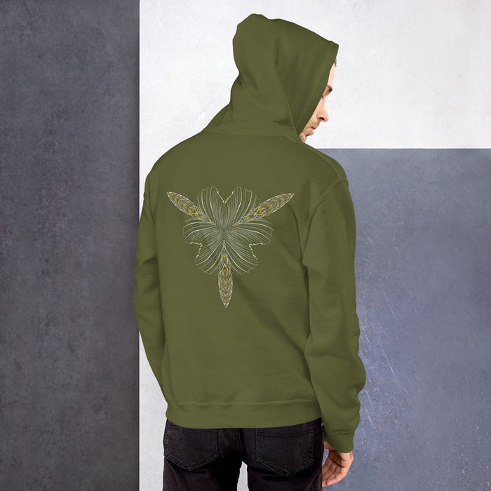 Dragonfly Mandala Shrooms Hoodie Choice of Colors — Image 2 by Symbolika