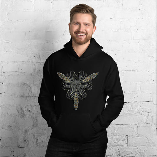 Dragonfly Mandala Hoodie Choice of Colors — visionary art by Symbolika