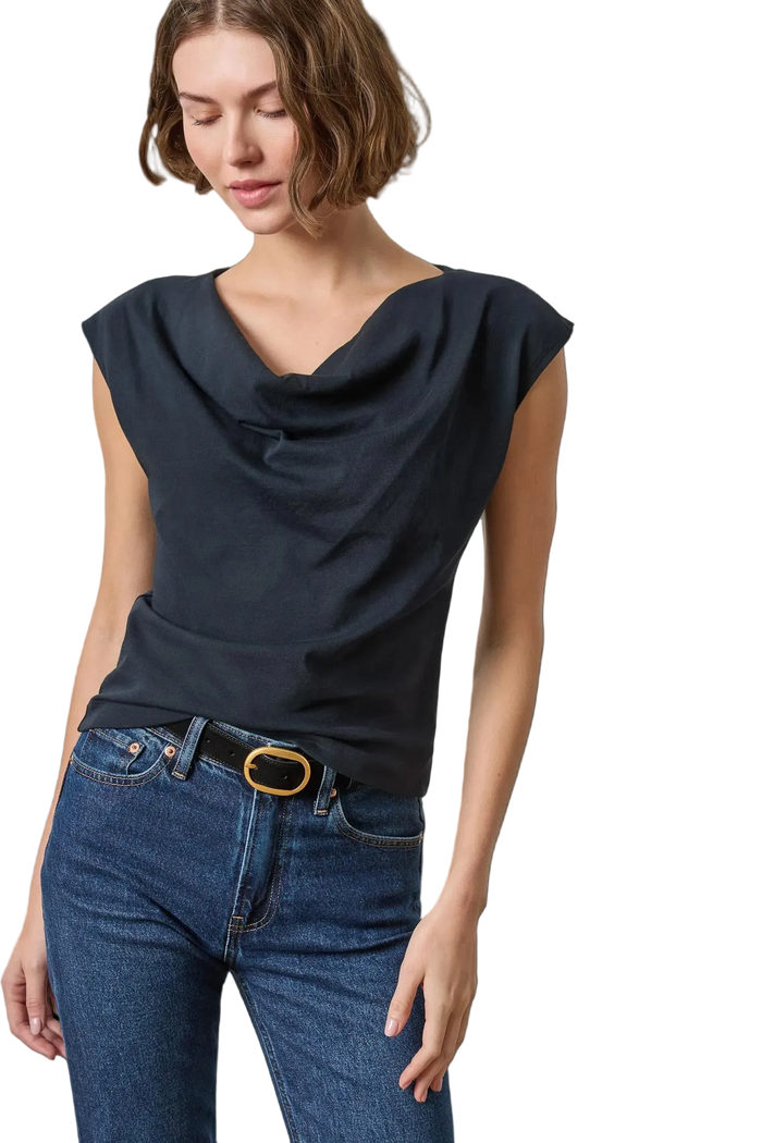Drape Neck Wedge Top