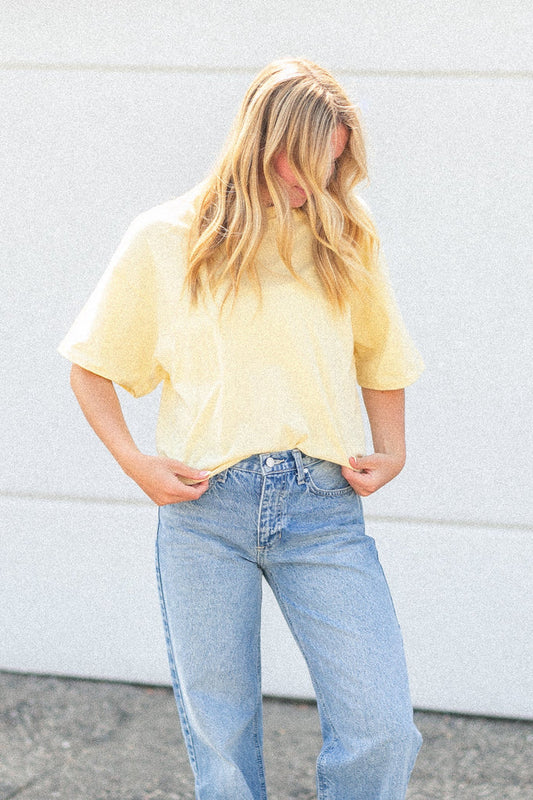 Drop Shoulder Short Sleeve T-Shirt FF Tops