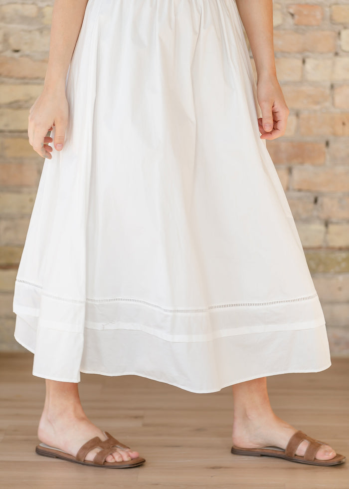Drop Waist Mixed Media Maxi Dress FF Dresses