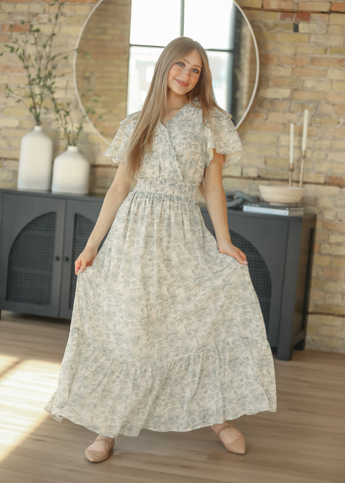 Eden Green Floral Maxi Dress IC Dresses