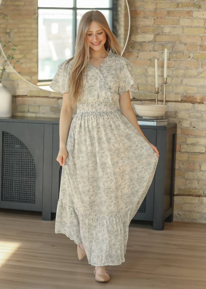 Eden Green Floral Maxi Dress IC Dresses XS