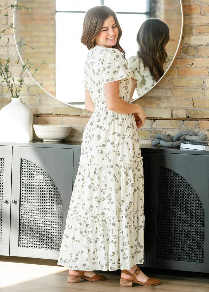 Eden Lavender Flutter Sleeve Maxi Dress FF Dresses