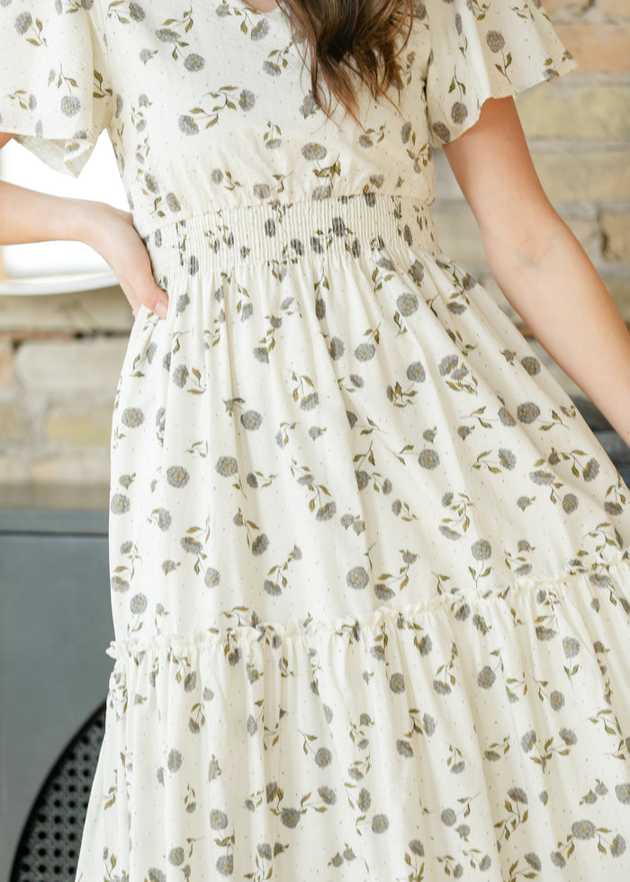 Eden Lavender Flutter Sleeve Maxi Dress FF Dresses