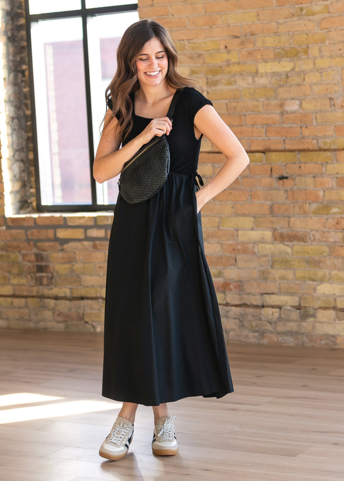 Eleanor Black A-line Maxi Dress IC Dresses