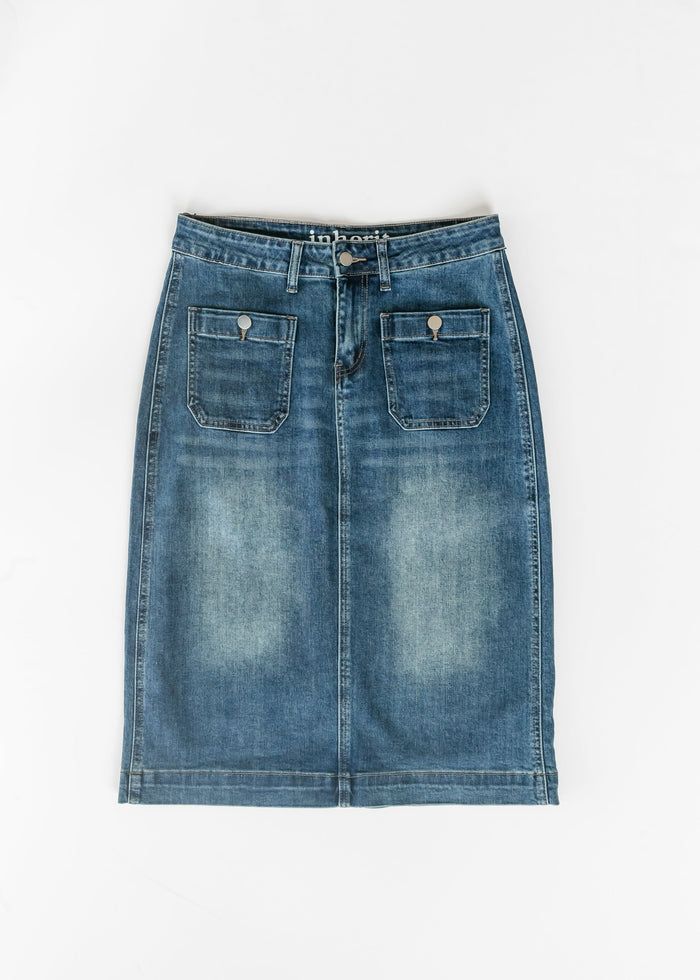 Elin Front Pocket Midi Skirt IC Skirts