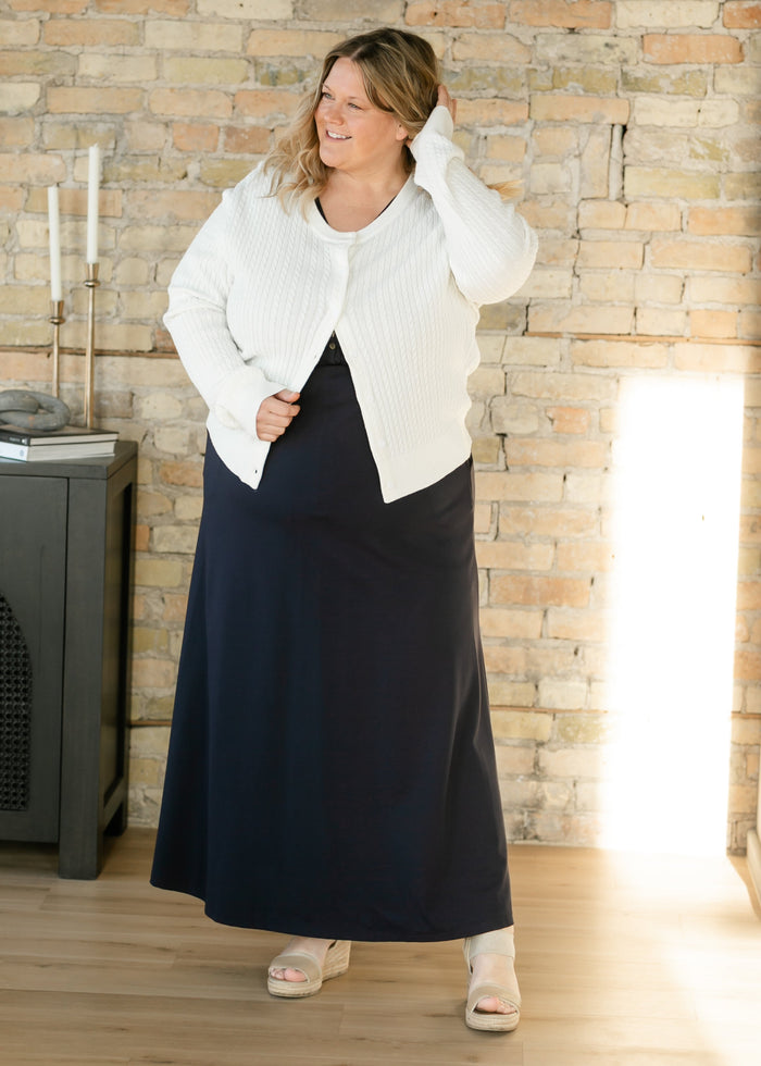 Ella Navy Cinched Waist Maxi Dress IC Dresses 1XL