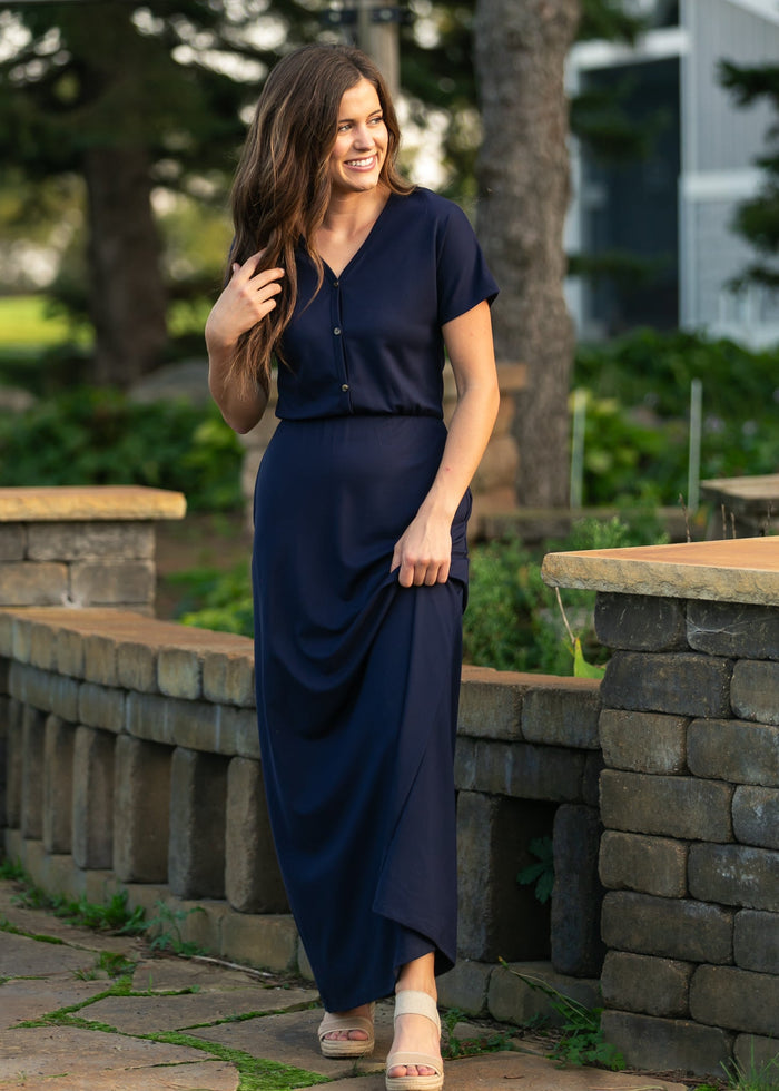 Ella Cinched Waist Maxi Dress IC Dresses