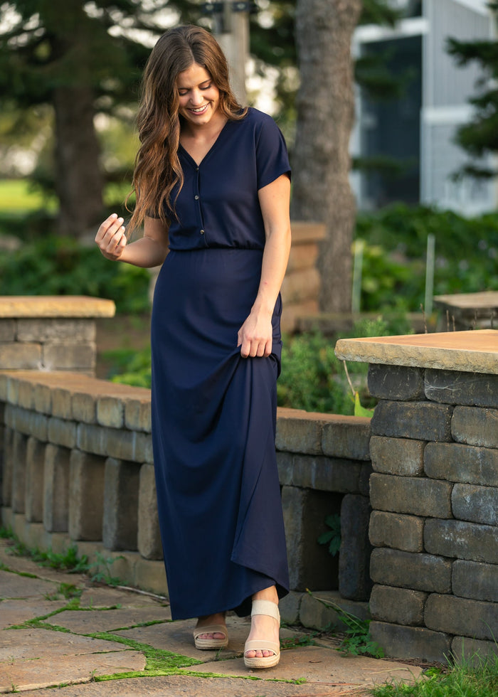 Ella Cinched Waist Maxi Dress IC Dresses
