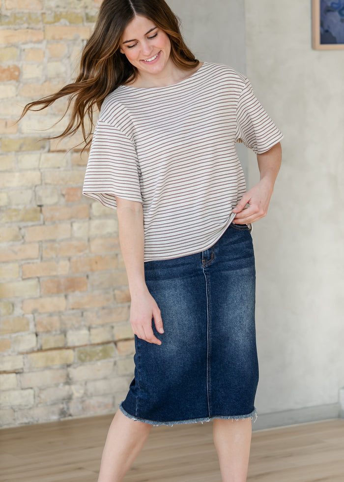 Elora Relaxed Knit Tee IC Tops