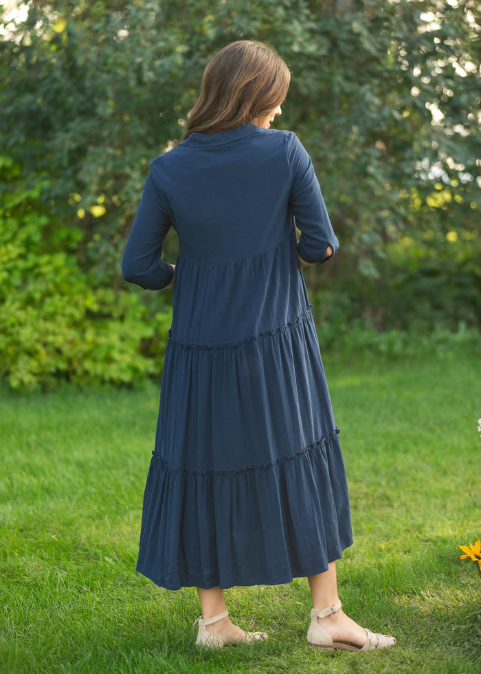 Elsie Button Front Midi Dress IC Dresses