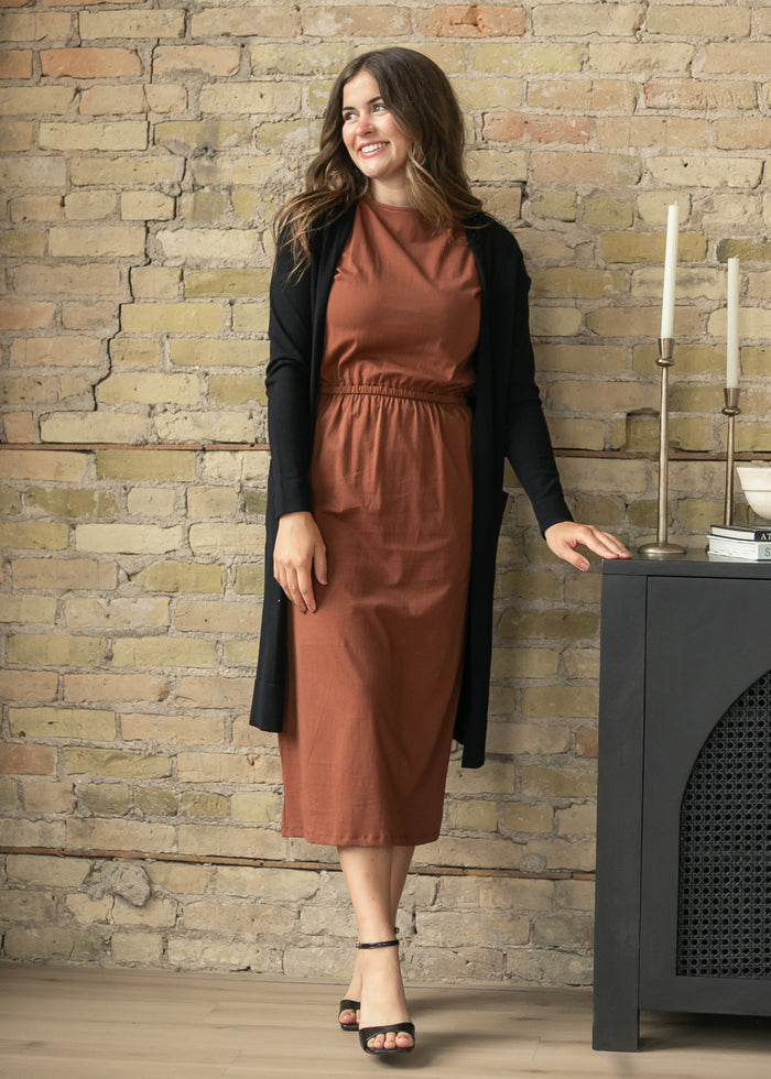 Essential Black Long + Soft Cardigan IC Tops