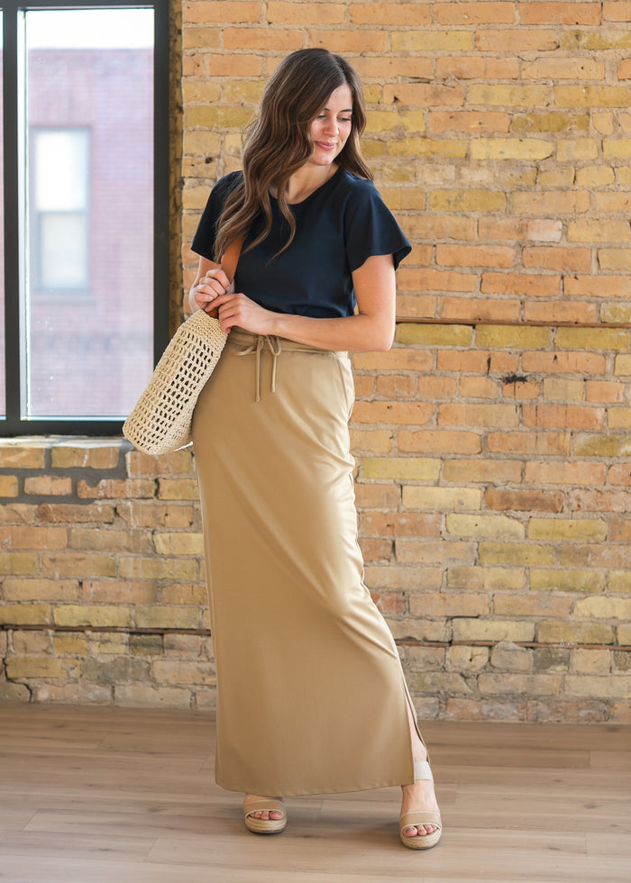 Essential Navy Flutter Sleeve Top IC Tops