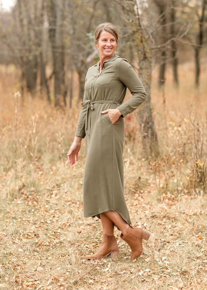 Essential Linen Shirt Dress IC Dresses