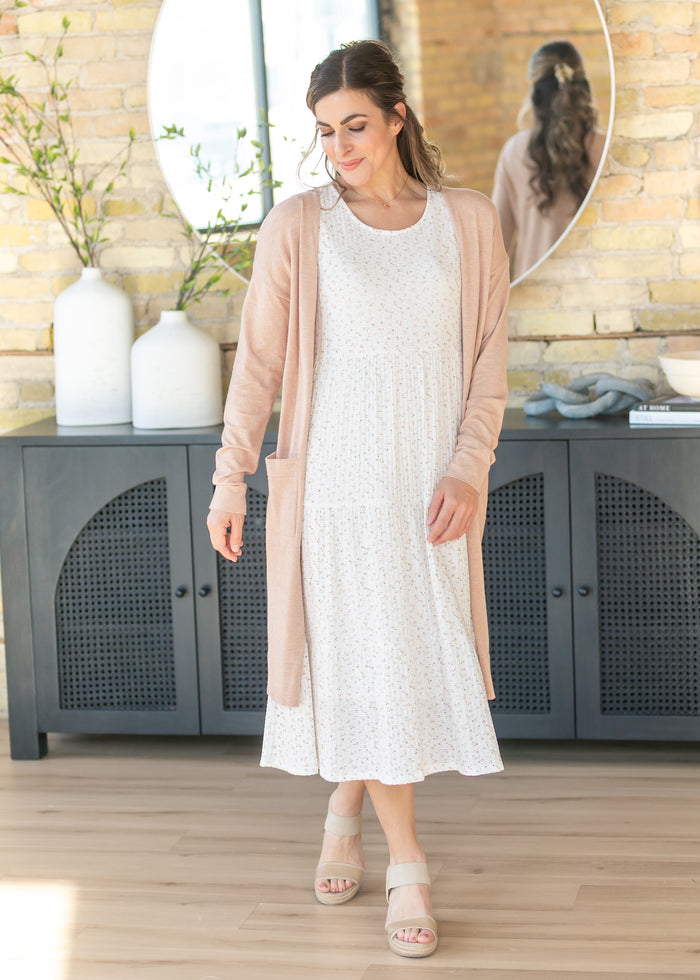 Essential Pink Long + Soft Cardigan IC Tops