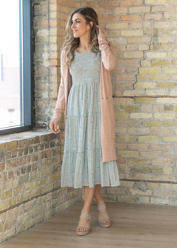 Essential Pink Long + Soft Cardigan IC Tops