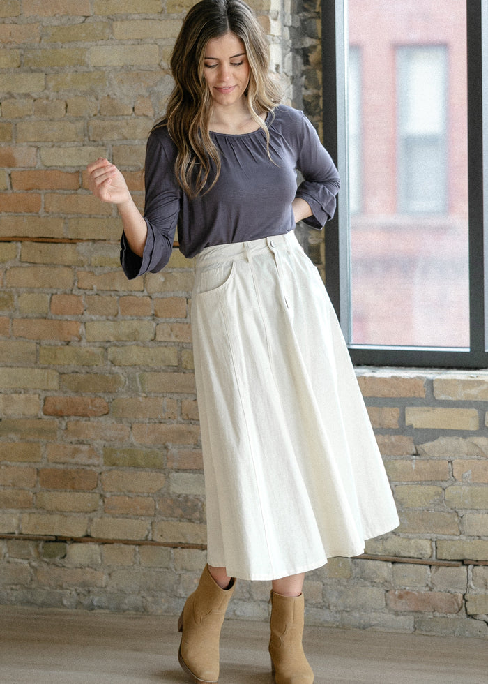 Essential Ruffled 3/4 Sleeve Top - FINAL SALE IC Tops