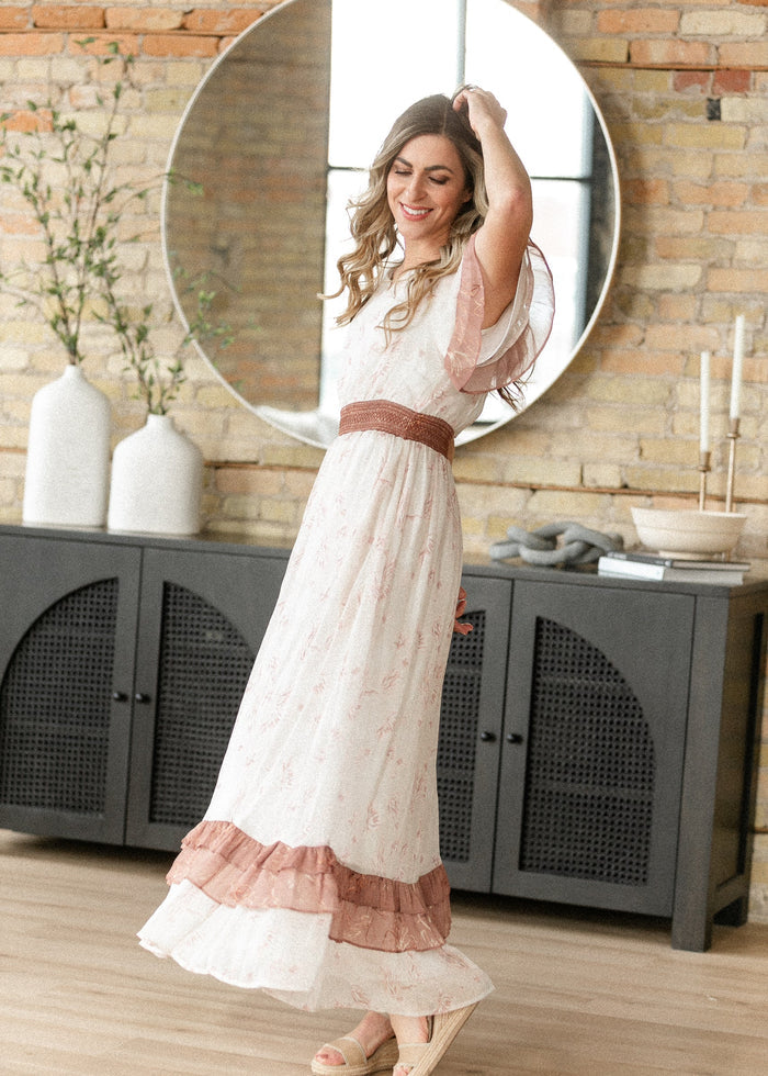 Estelle Pink Floral Maxi Dress IC Dresses