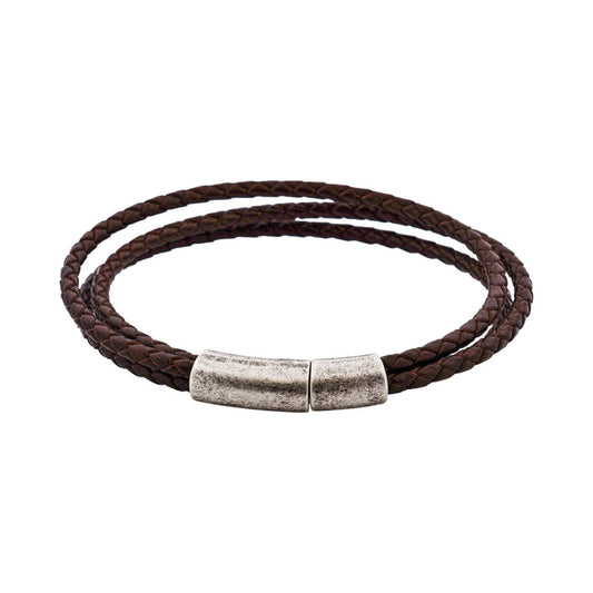 Fallout Multi Strand Brown Leather Bracelet