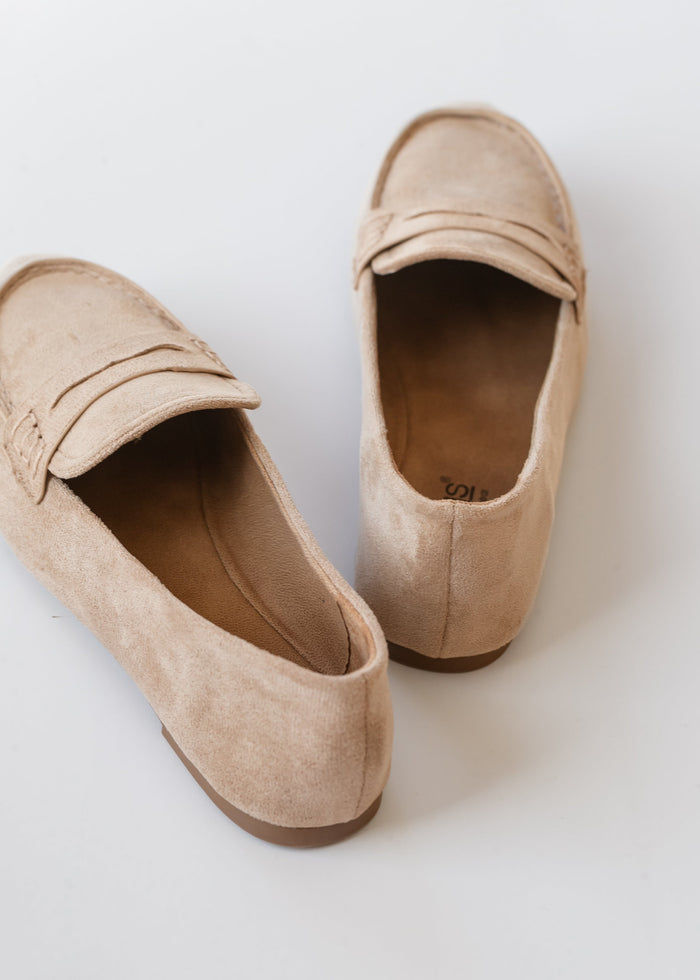 Faux Suede Penny Loafer Shoes