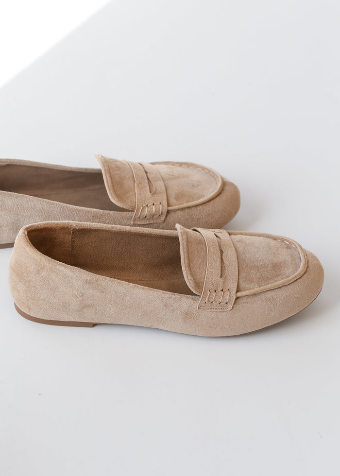Faux Suede Penny Loafer Shoes