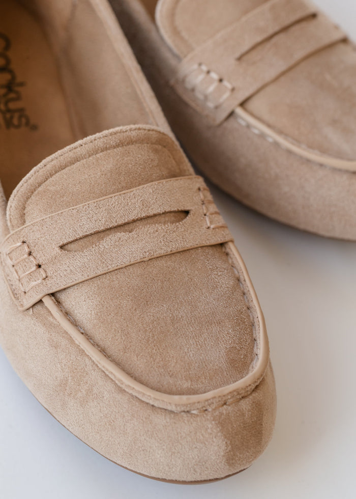 Faux Suede Penny Loafer Shoes