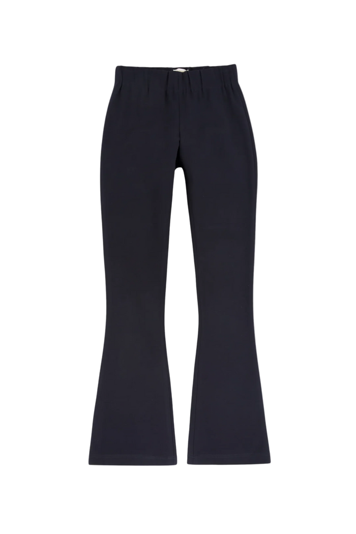 Ann Mashburn Faye Flare Cropped Pant in navy ponte