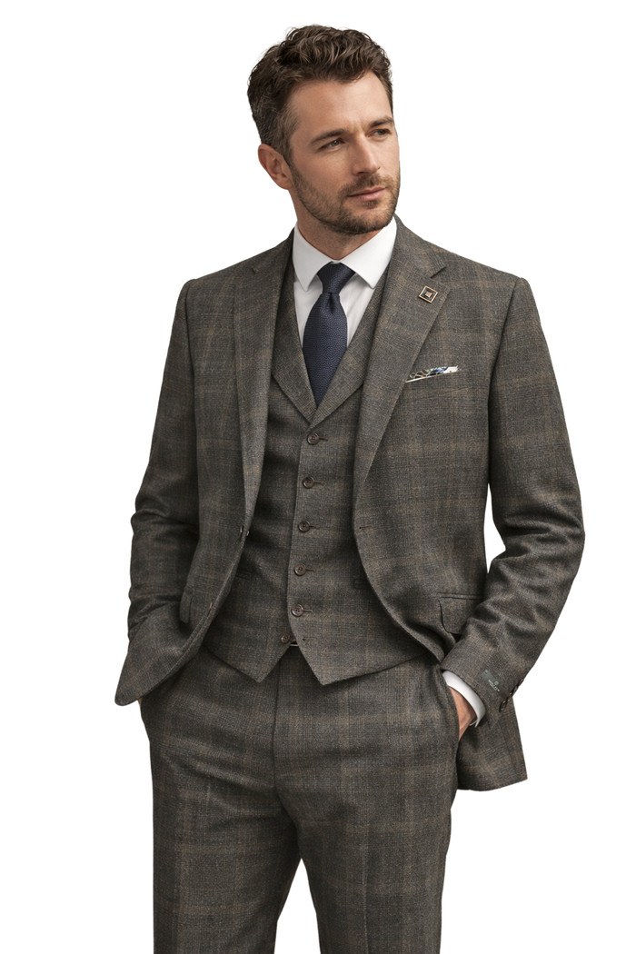 FL8-Fawn Abram Flanel Jacket with matching Vest & Pant